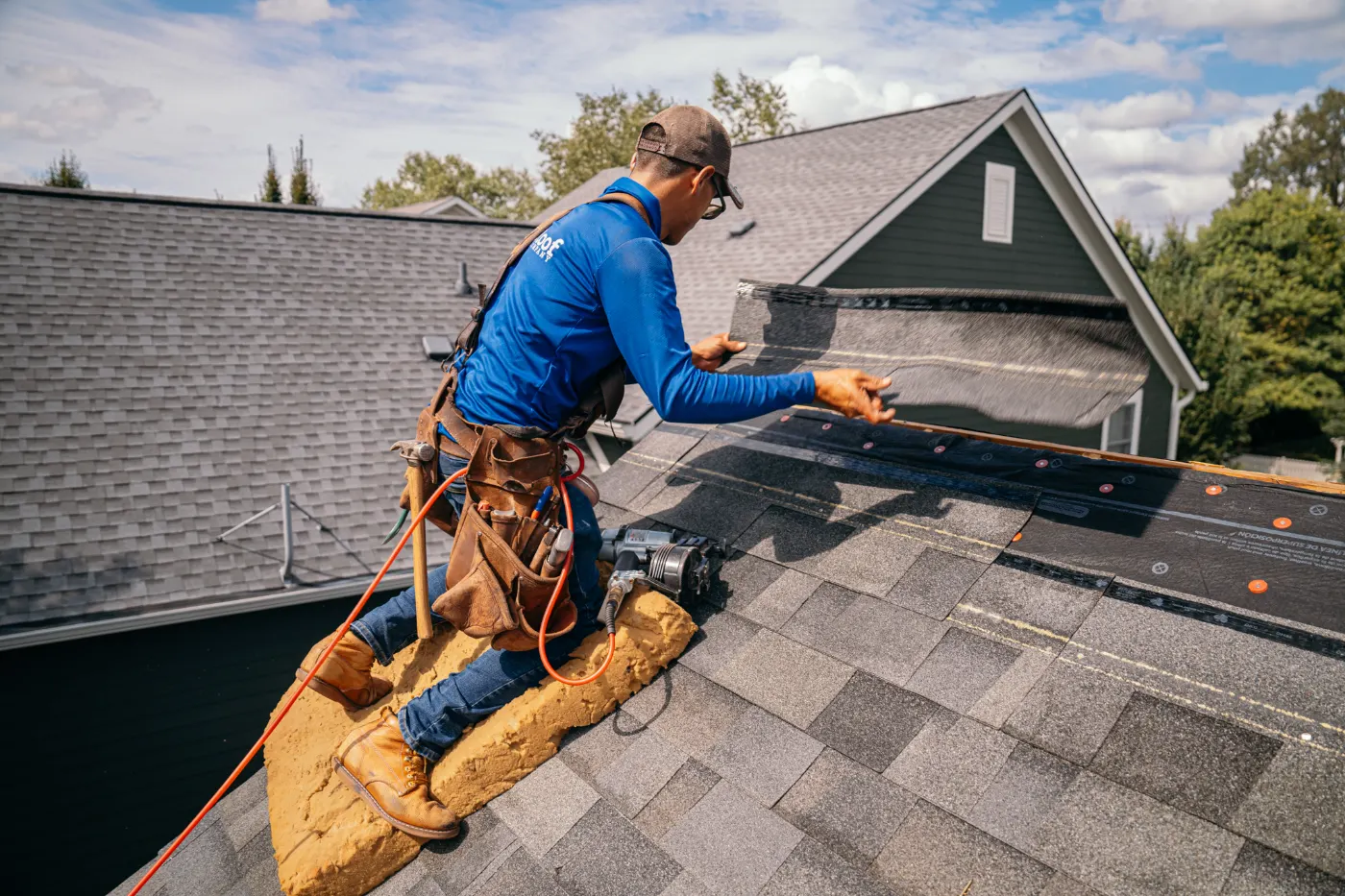 Commercial roof inspection documented in Williamsburg in the Woods